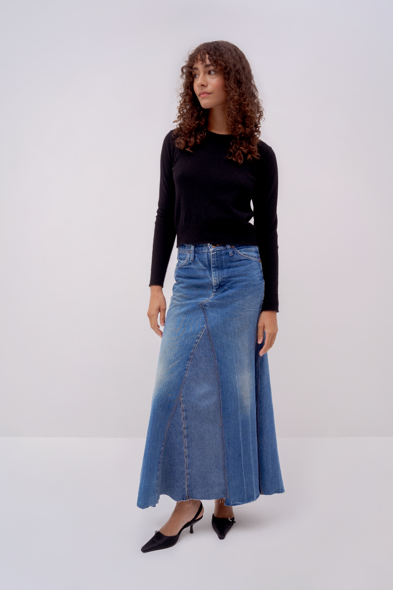 Denim Tulip Skirt