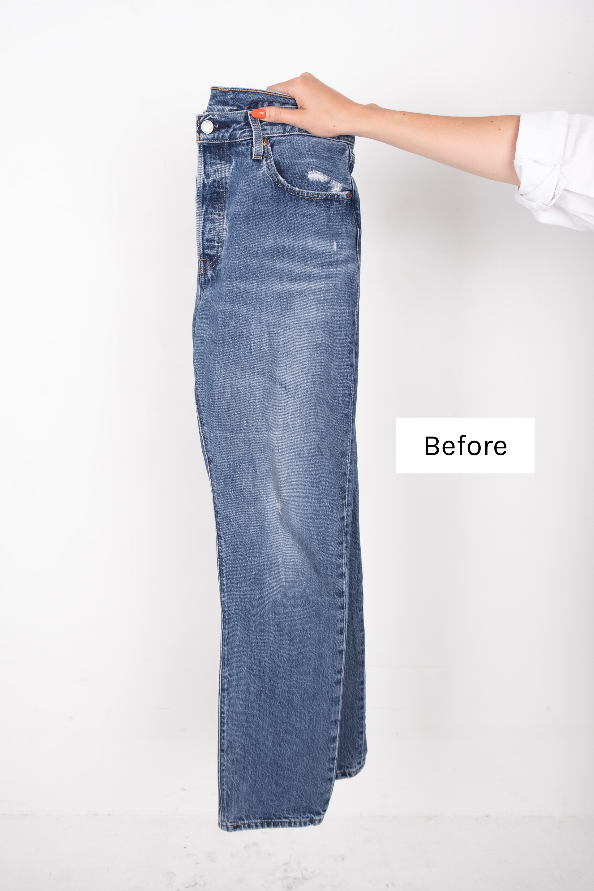Reworked Long Denim Shorts
